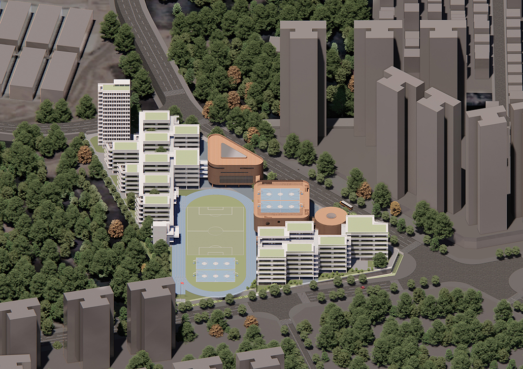 吉华街道水径九年一贯制学校新建工程（方案设计） – 汤桦建筑设计事务所